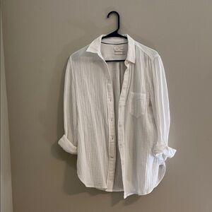 J. Crew Double-gauze button-up shirt - white